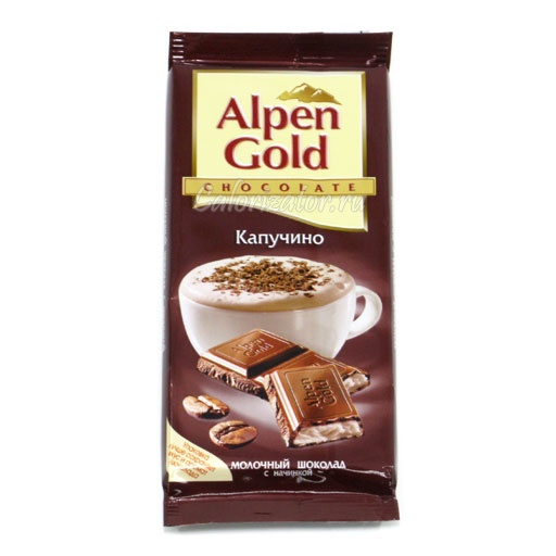 Шоколад Alpen Gold Капучино - калорийность, полезные свойства, польза и ...