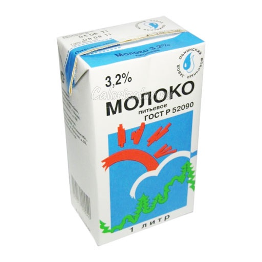 Молоко 3.2% - калорийность, полезные свойства, польза и вред, описание ...