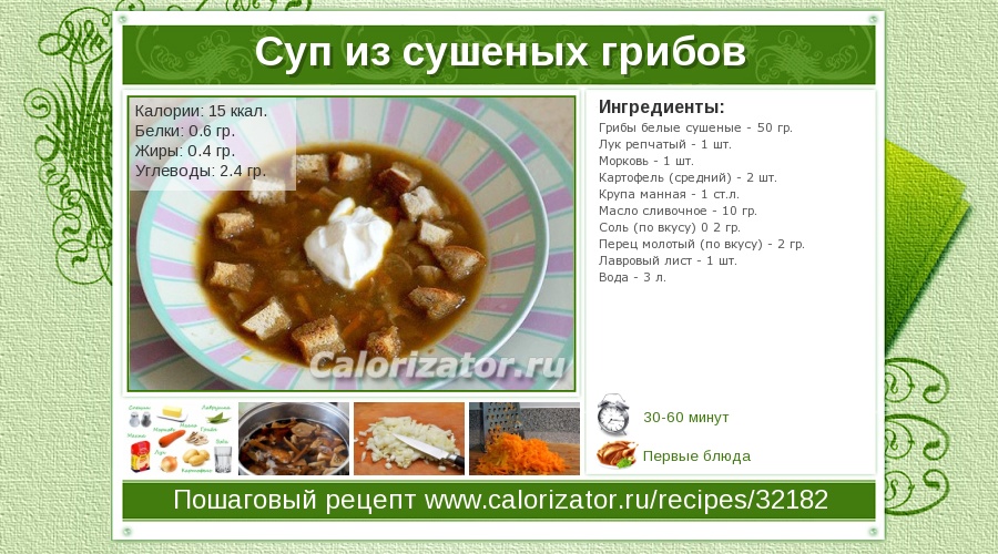 Из сушеных грибов рецепт Из сушеных грибов рецепт