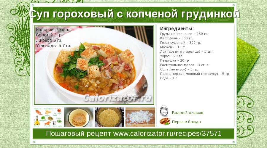 Рецепты суп гороховый с копченостями пошаговый рецепт 37