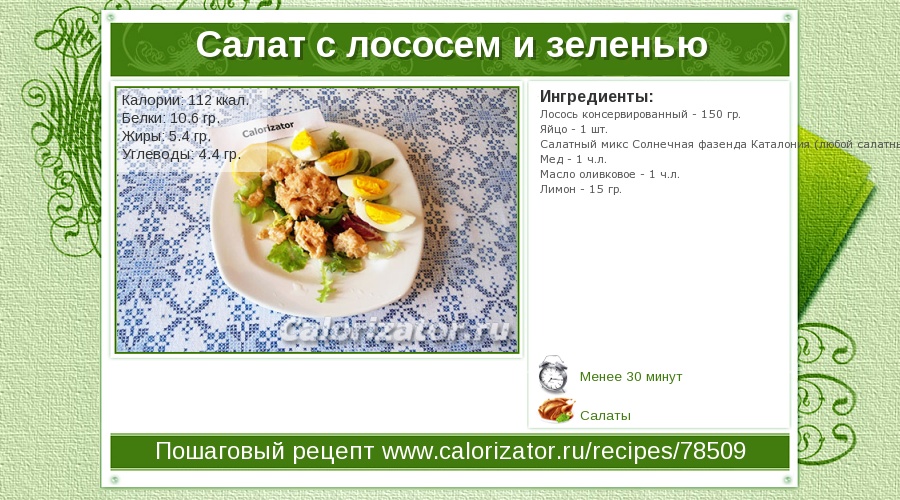 Салаты рецепты с и указанием калорий Салаты рецепты с и указанием калорий
