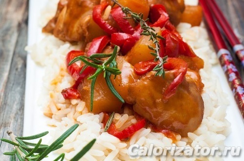 Курица в кисло-сладком соусе Курица в кисло-сладком соусе
