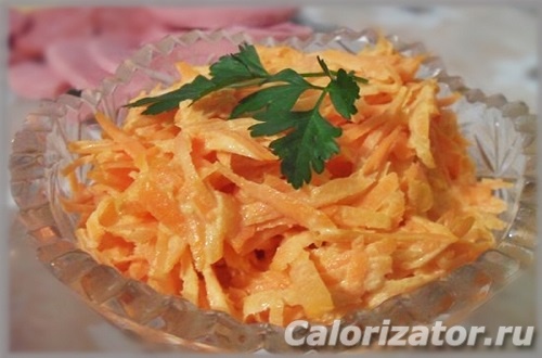 Салат морковь с сыром чесноком калорийность Салат морковь с сыром чесноком калорийность