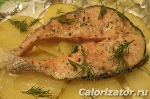 Красная рыба запеченная с картофелем в духовке рецепт