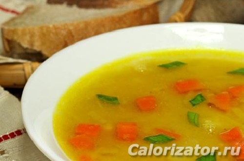 Порция горохового супа сколько калорий