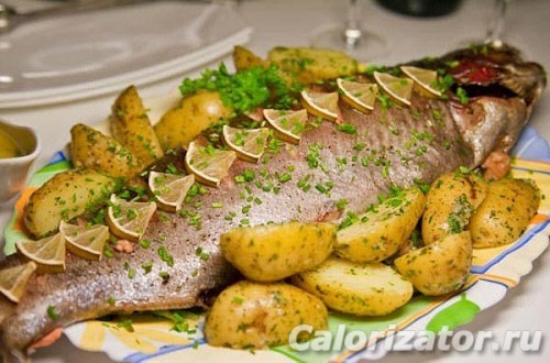 Кефаль с овощами Кефаль с овощами