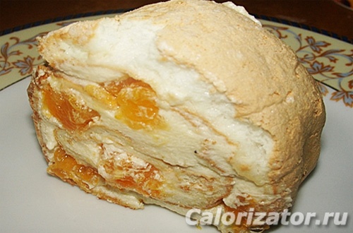Бисквит с персиками Бисквит с персиками