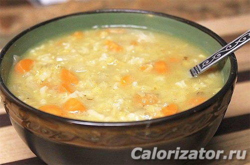 Сколько калорий в рисовом курином супе