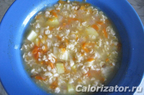 Сколько калорий в рисовом курином супе