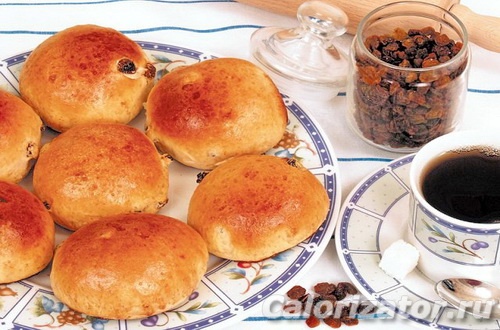 рецепт булочки калорийной с изюмом рецепт булочки калорийной с изюмом