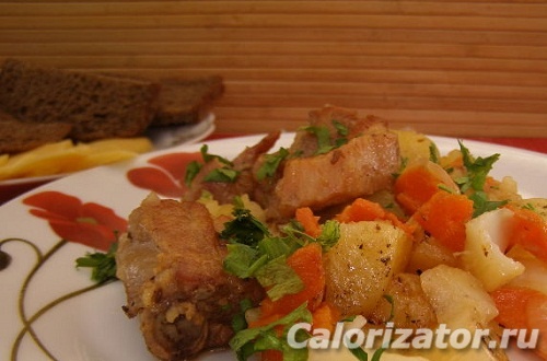 Свиные рёбра тушёные с картошкой в мультиварке рецепты