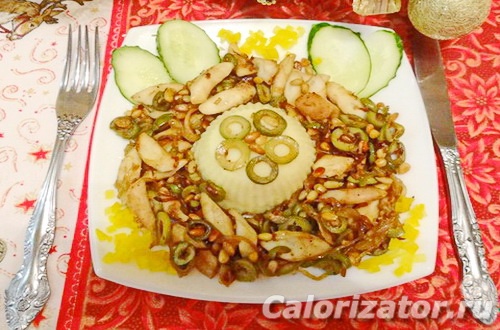 Осьминоги с кедровыми орехами и оливками Осьминоги с кедровыми орехами и оливками
