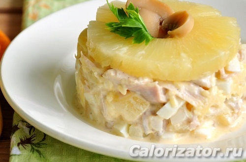 салат из курицы ананасов и грибов онлайн салат из курицы ананасов и грибов
