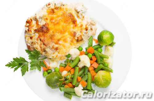 Котлета свиная с овощами Котлета свиная с овощами