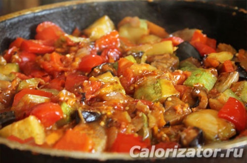 овощное рагу в мультиварке с кабачками и картошкой и баклажаном