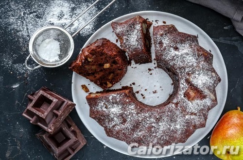 Кекс с грушами и шоколадом Кекс с грушами и шоколадом