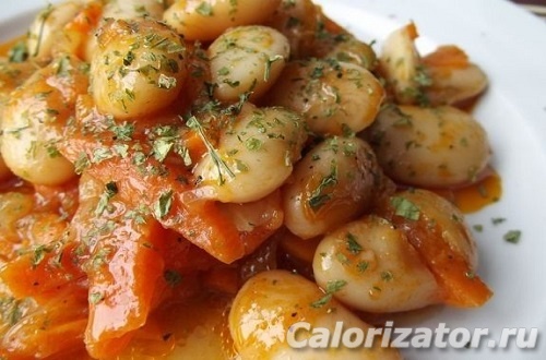 Бобы, тушенные с овощами Бобы, тушенные с овощами