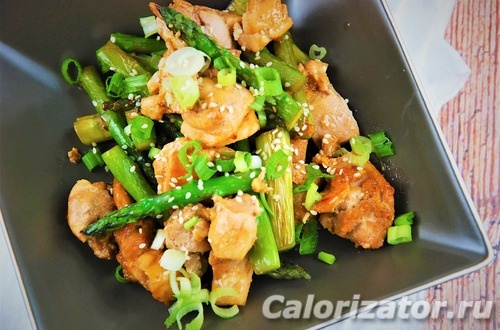 Курица со спаржей Курица со спаржей