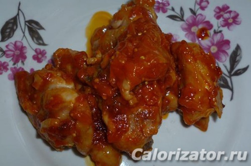 Курица в кетчупе с луком по Дюкану Курица в кетчупе с луком по Дюкану