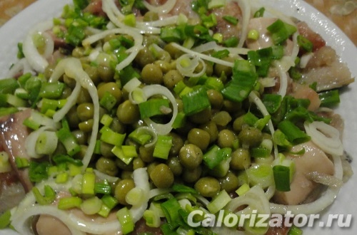 Селедка с горошком Селедка с горошком