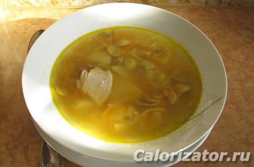 калорийность грибной суп с курицей сварить калорийность грибной суп с курицей