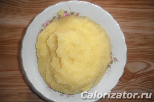 Картофельное пюре без молока калорийность на 100 грамм