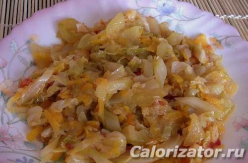 тушёная капуста с кабачками калорийность тушёная капуста с кабачками калорийность