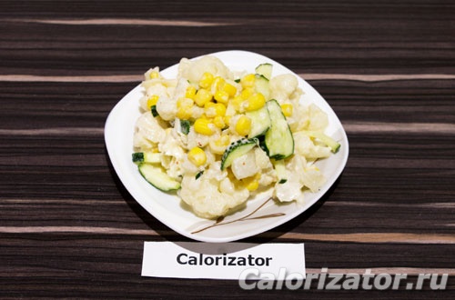 Салат из цветной капусты и кукурузы Салат из цветной капусты и кукурузы