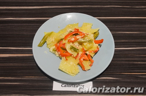 Картофель запеченный с овощами Картофель запеченный с овощами