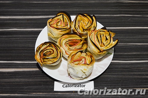 Розочки из яблок с арахисовой пастой Розочки из яблок с арахисовой пастой