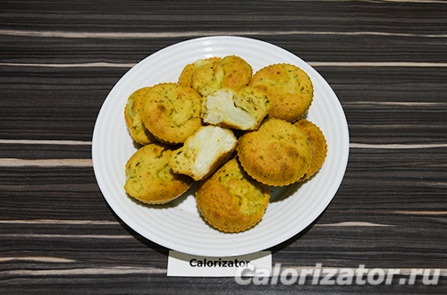 Соленые маффины с цветной капустой Соленые маффины с цветной капустой