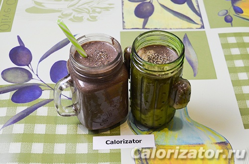Банановый коктейль с какао и чиа Банановый коктейль с какао и чиа