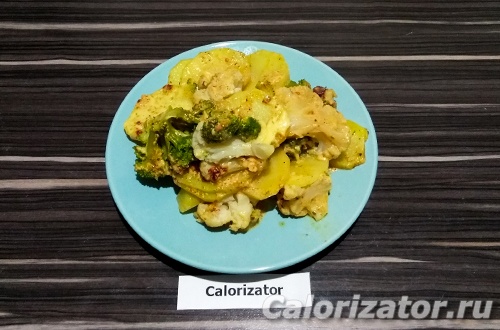 Картофель с брокколи и цветной капустой Картофель с брокколи и цветной капустой