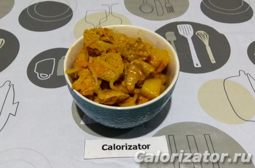 Манго-карри с соевым мясом Манго-карри с соевым мясом
