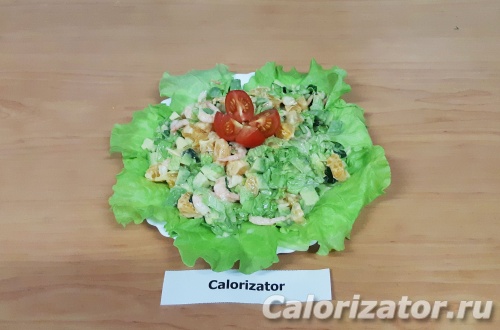 Салат с креветками и мандаринами Салат с креветками и мандаринами
