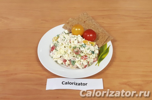 Белковый салат с крабовым мясом Белковый салат с крабовым мясом