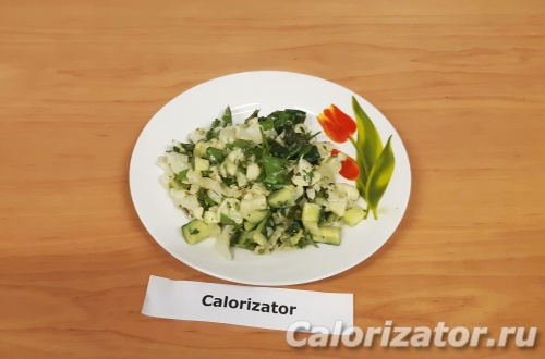 Салат ПП с цветной капустой и огурцом Салат ПП с цветной капустой и огурцом