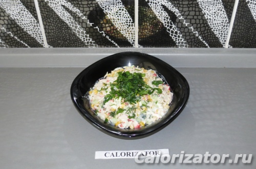 Крабовый салат с огурцом Крабовый салат с огурцом