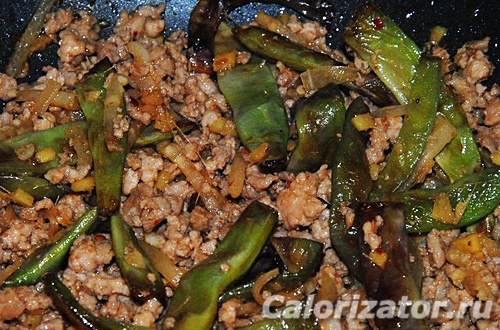 Стручковая фасоль по-китайски со свининой Стручковая фасоль по-китайски со свининой