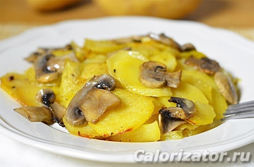 Картофель с грибами Картофель с грибами