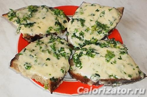 Гренки с сыром и зеленью Гренки с сыром и зеленью