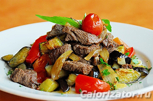 Мясо с баклажанами Мясо с баклажанами
