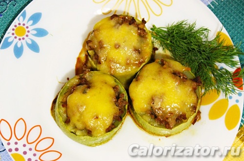 Фаршированные мясом кабачки Фаршированные мясом кабачки