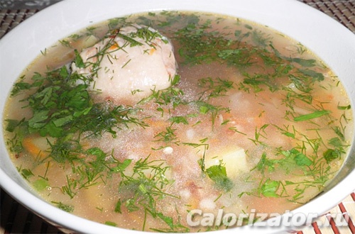 Суп куриный с гречкой Суп куриный с гречкой