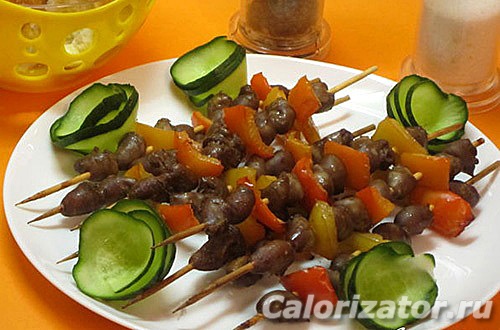 Куриные сердечки на гриле Куриные сердечки на гриле