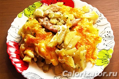 Курица с картофелем по-французски Курица с картофелем по-французски