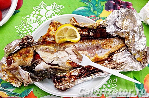 Кефаль на мангале Кефаль на мангале