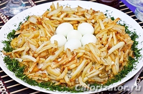 Салат Гнездо глухаря Салат Гнездо глухаря