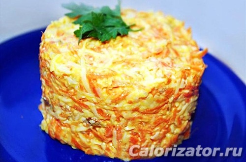 Морковный салат с чесноком Морковный салат с чесноком