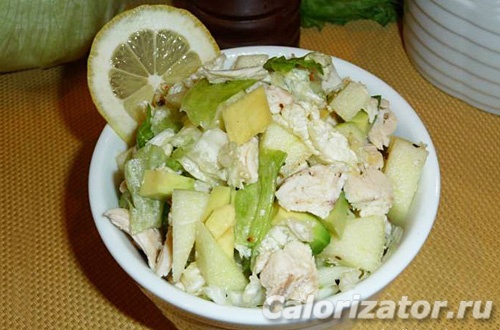 Салат с авокадо и курицей Салат с авокадо и курицей